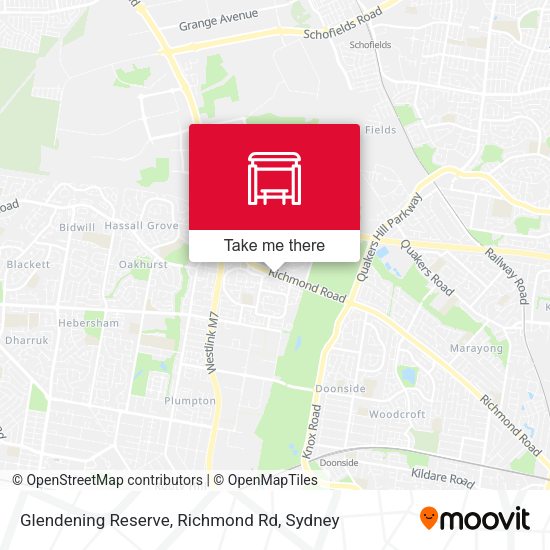 Glendening Reserve, Richmond Rd map