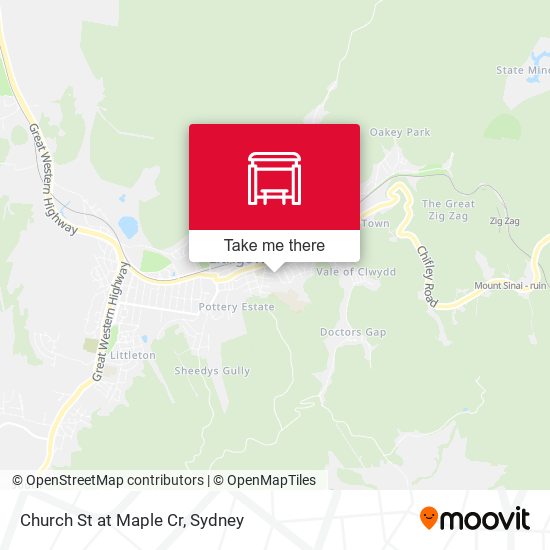 Church St at Maple Cr map