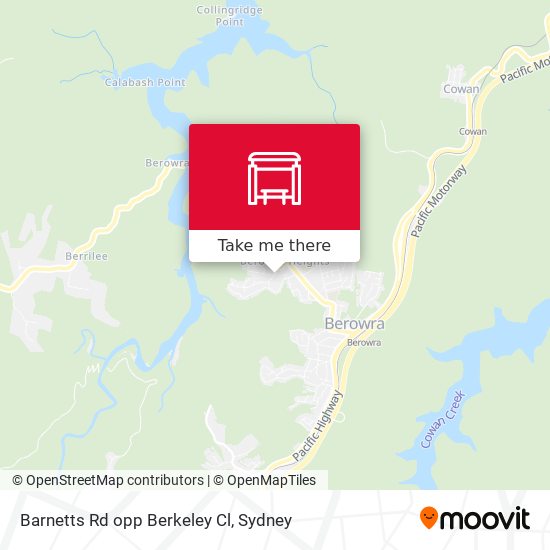 Barnetts Rd opp Berkeley Cl map