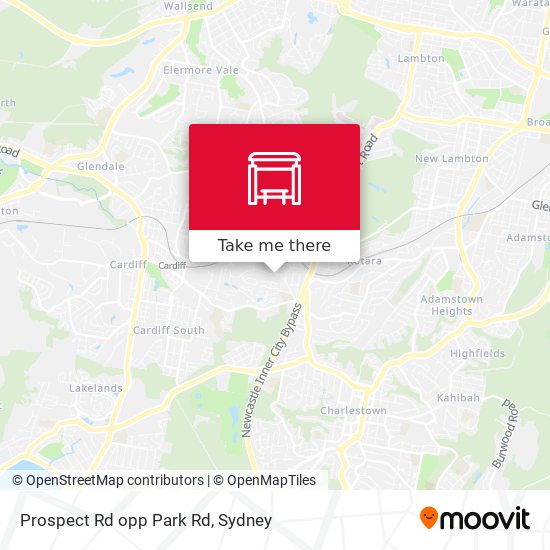 Prospect Rd opp Park Rd map