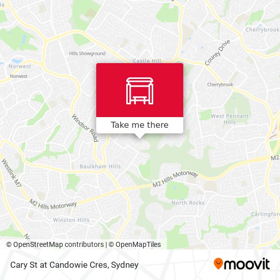 Cary St at Candowie Cres map