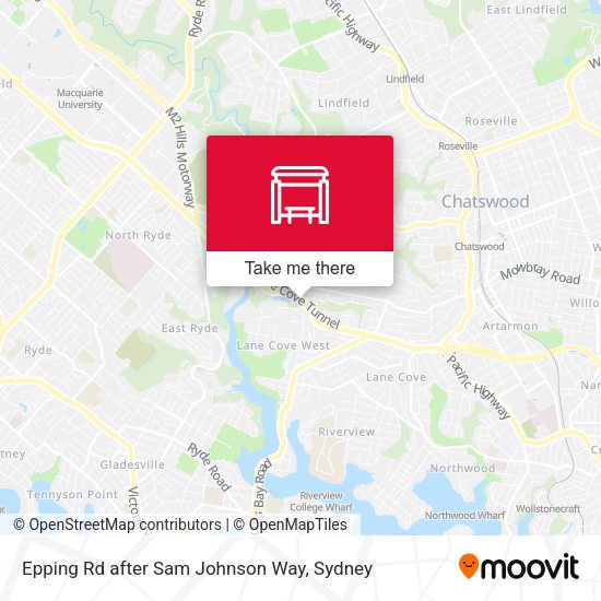 Epping Rd after Sam Johnson Way map
