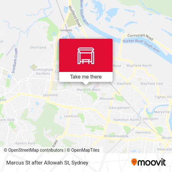 Marcus St after Allowah St map