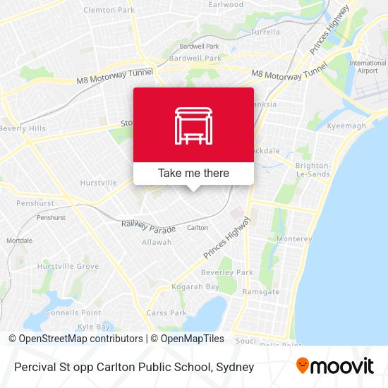 Percival St opp Carlton Public School map