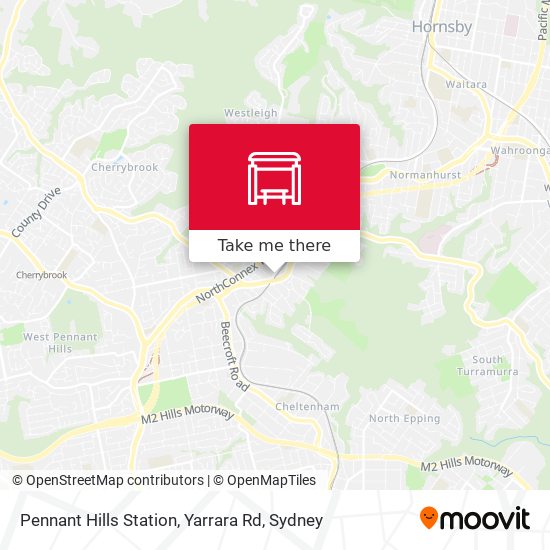 Mapa Pennant Hills Station, Yarrara Rd