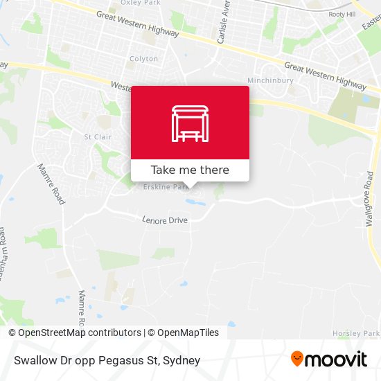 Swallow Dr opp Pegasus St map