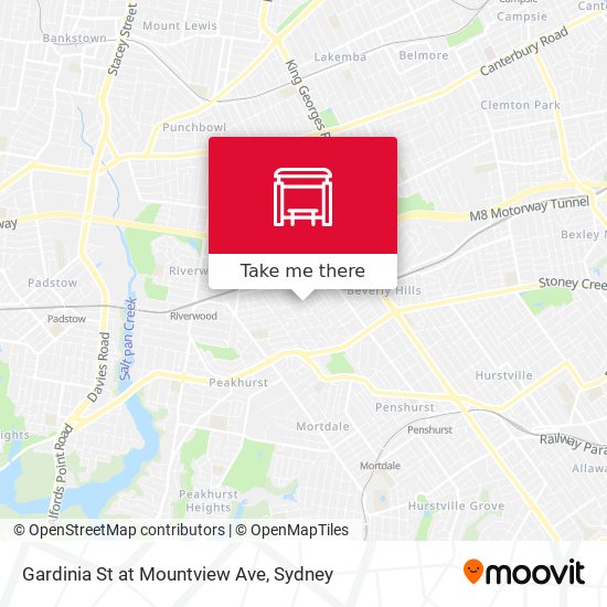 Gardinia St at Mountview Ave map