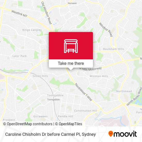Caroline Chisholm Dr before Carmel Pl map