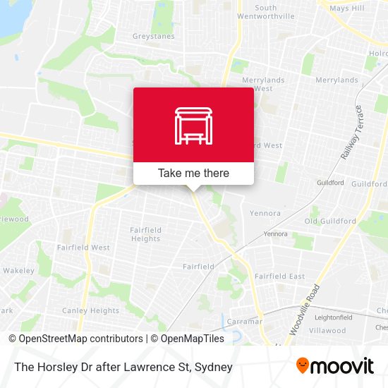 The Horsley Dr after Lawrence St map