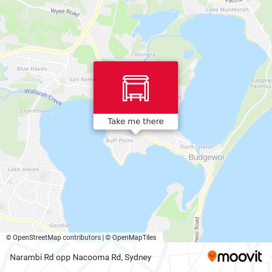 Narambi Rd opp Nacooma Rd map