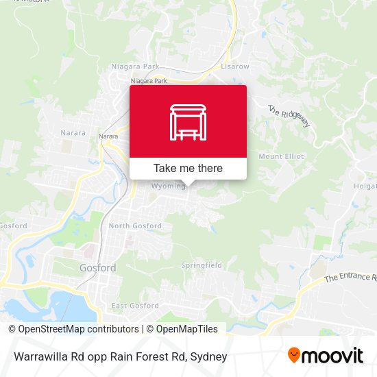 Warrawilla Rd opp Rain Forest Rd map