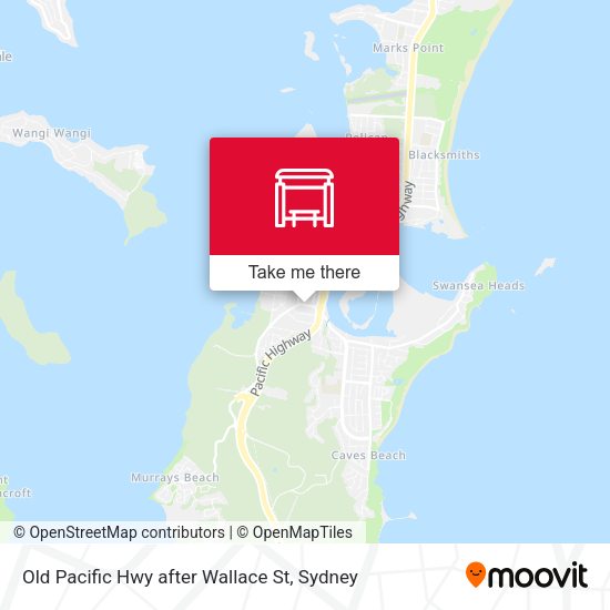 Old Pacific Hwy after Wallace St map