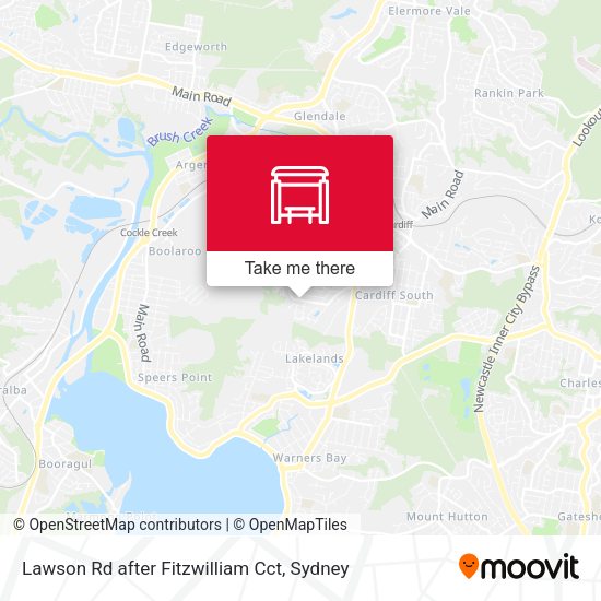 Lawson Rd after Fitzwilliam Cct map