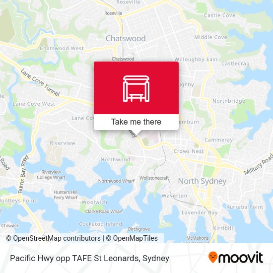 Pacific Hwy opp TAFE St Leonards map