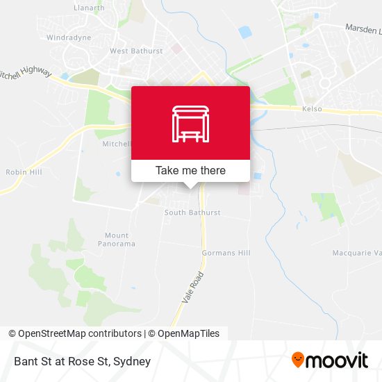 Bant St at Rose St map