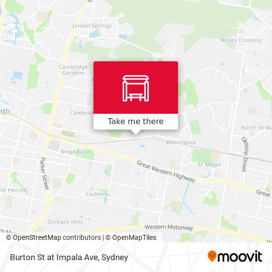 Burton St at Impala Ave map