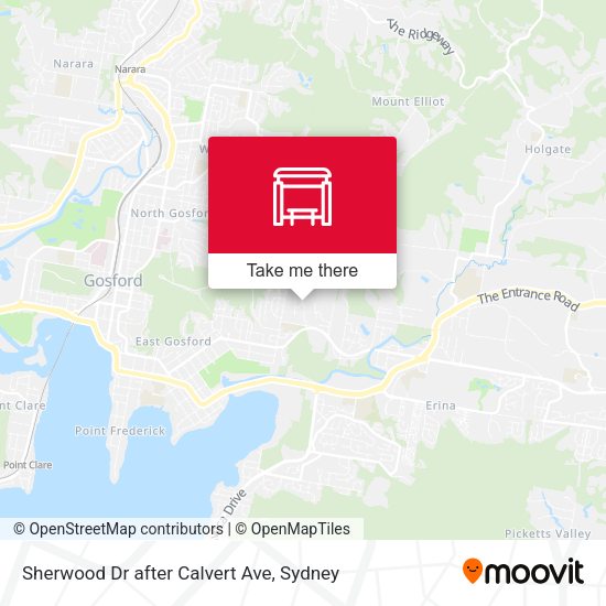 Sherwood Dr after Calvert Ave map