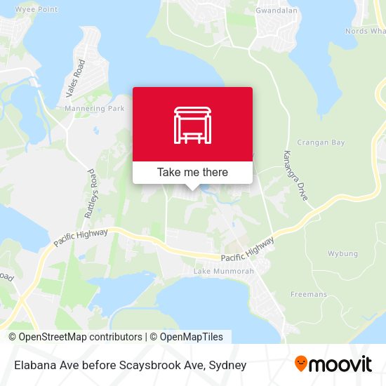 Elabana Ave before Scaysbrook Ave map