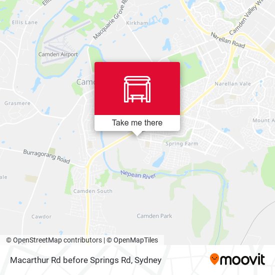 Macarthur Rd before Springs Rd map