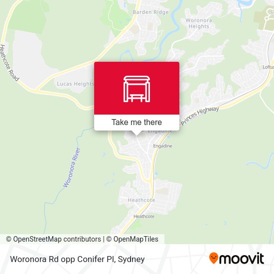 Woronora Rd opp Conifer Pl map