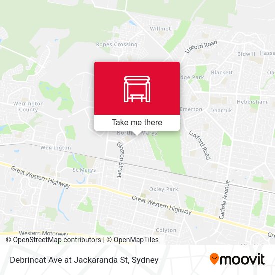 Debrincat Ave at Jackaranda St map