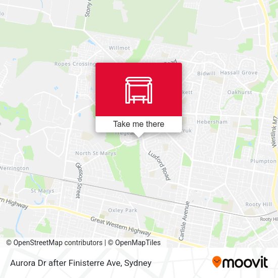 Aurora Dr after Finisterre Ave map