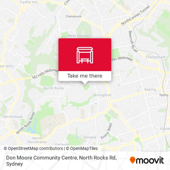 Mapa Don Moore Community Centre, North Rocks Rd