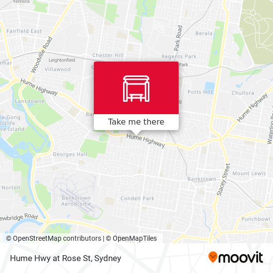 Hume Hwy at Rose St map