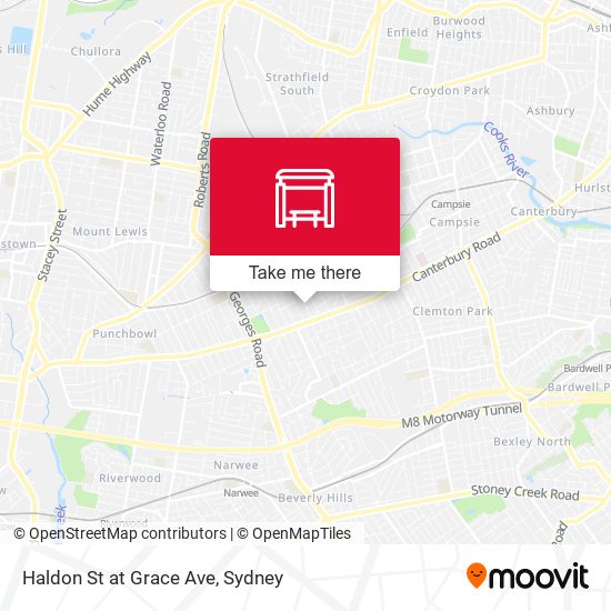Haldon St at Grace Ave map