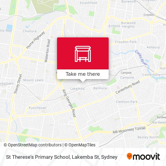 Mapa St Therese's Primary School, Lakemba St