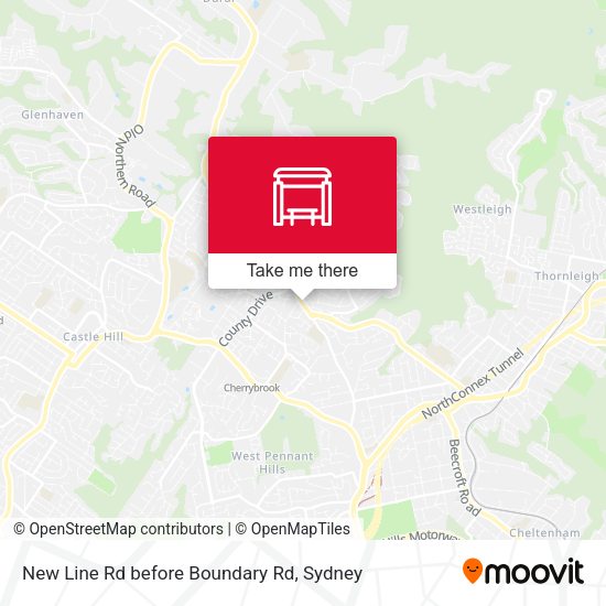 New Line Rd before Boundary Rd map