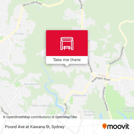 Pound Ave at Kawana St map