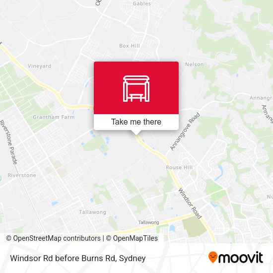 Windsor Rd before Burns Rd map