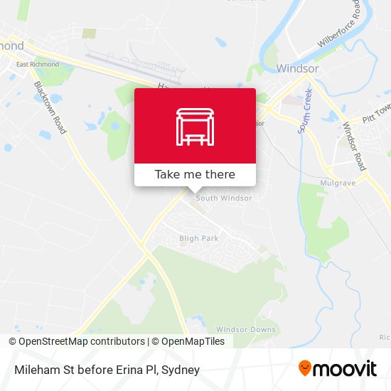 Mileham St before Erina Pl map