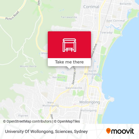 University Of Wollongong, Sciences map