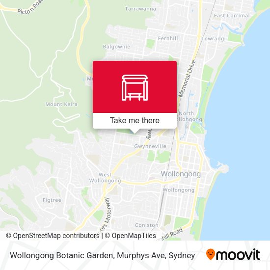 Wollongong Botanic Garden, Murphys Ave map