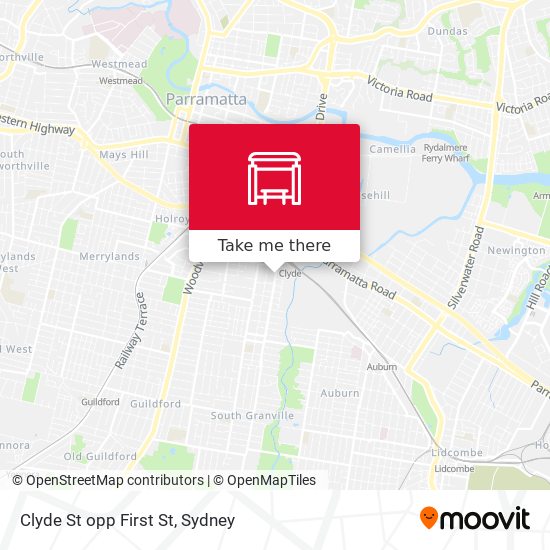 Clyde St opp First St map