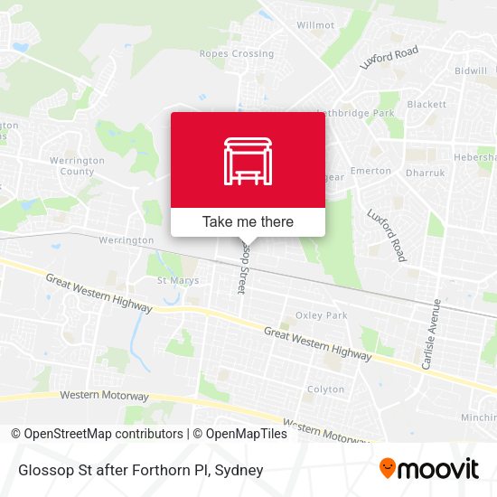 Glossop St after Forthorn Pl map