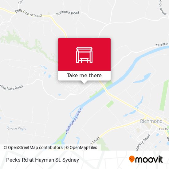 Pecks Rd at Hayman St map