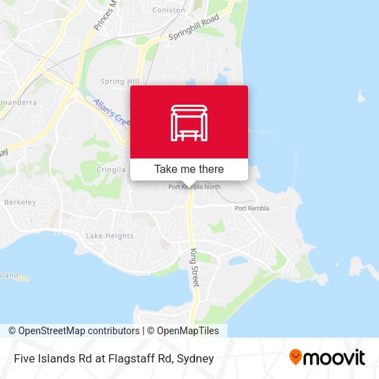 Five Islands Rd at Flagstaff Rd map