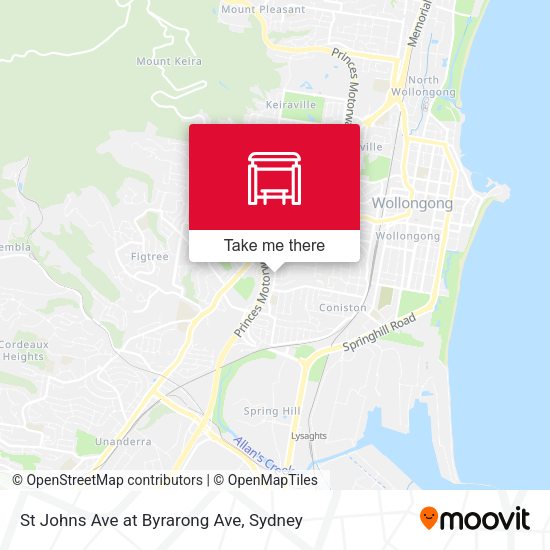 St Johns Ave at Byrarong Ave map