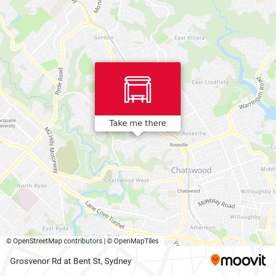 Mapa Grosvenor Rd at Bent St