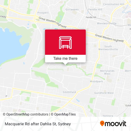 Macquarie Rd after Dahlia St map