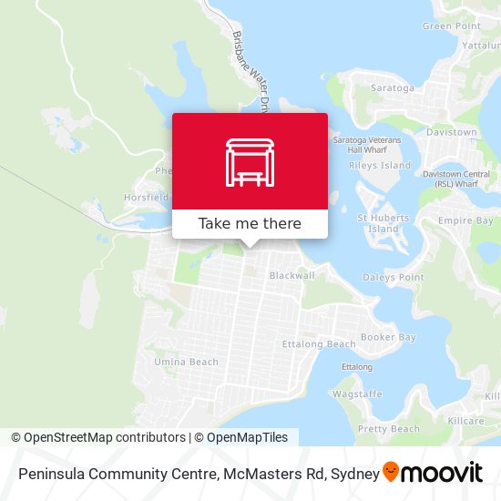Peninsula Community Centre, McMasters Rd map