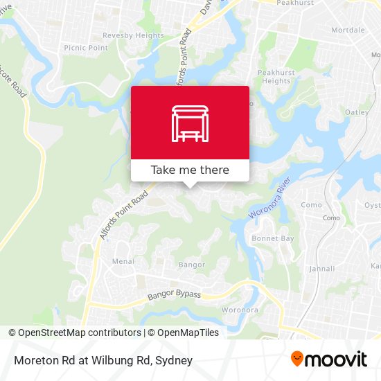 Moreton Rd at Wilbung Rd map