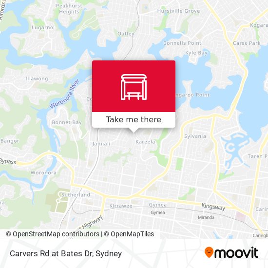 Carvers Rd at Bates Dr map