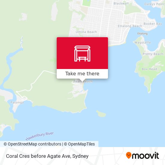 Coral Cres before Agate Ave map