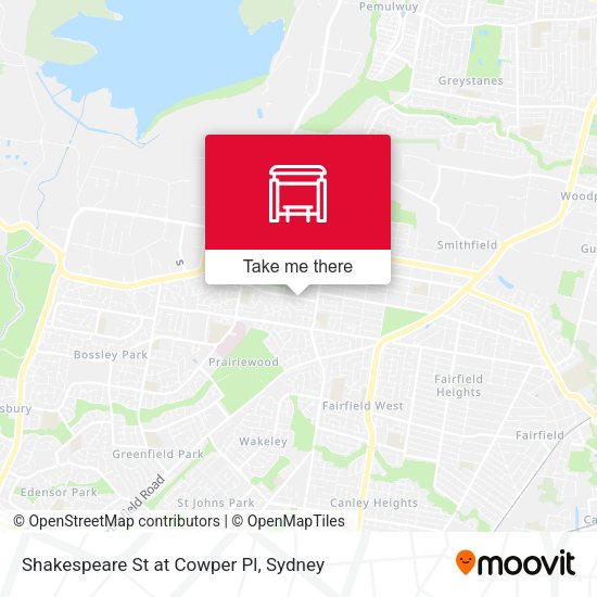 Shakespeare St at Cowper Pl map