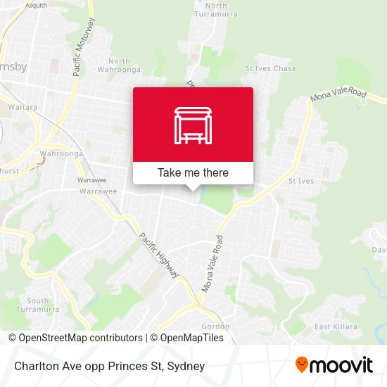 Charlton Ave opp Princes St map