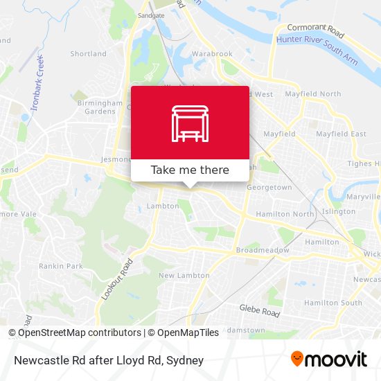 Newcastle Rd after Lloyd Rd map